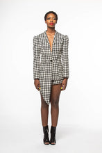 Load image into Gallery viewer, HOUNDSTOOTH SHAN LATRIS LACE-UP BACK BLAZER